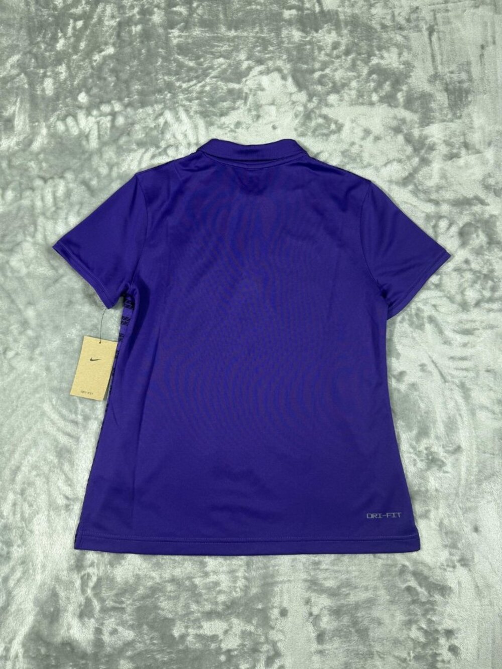 New Nike Dri-FIT Polo Shirt Women's Medium Purple Striped Football FJ9573 546 - Picture 9 of 14